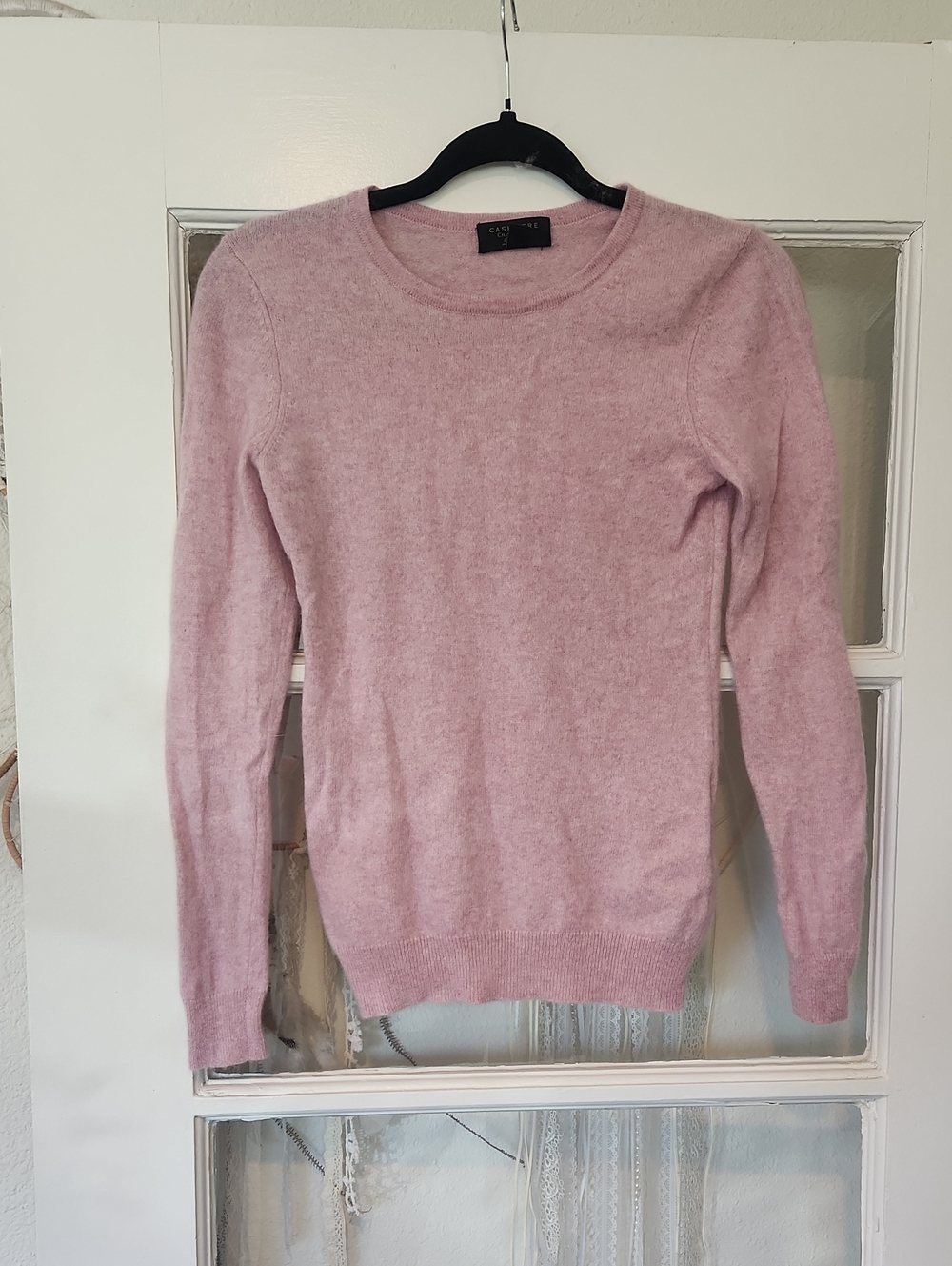 Charter Club Light Pink Crewneck 100% Cashmere Sweater